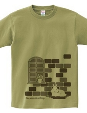 Brick and window and rabbit brown