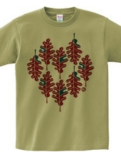 Voluminous Autumn Foliage Array [navy-red]