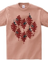 Voluminous Autumn Foliage Array [navy-red]