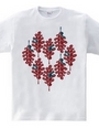 Voluminous Autumn Foliage Array [navy-red]