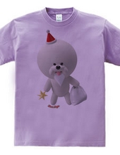 Bichon Frise suddenly stood at Christmas (3D)