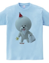 Bichon Frise suddenly stood at Christmas (3D)