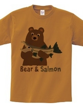 Bear-san and Salmon_Colorful