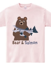 Bear-san and Salmon_Colorful