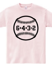 6 + 4 + 3 = 2 (643 double plays) [Baseball Design]