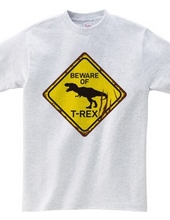 ティーレックス（T-REX）注意【おもしろ標識】恐竜・ヴィンテージ・レトロ看板