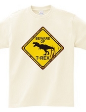 ティーレックス（T-REX）注意【おもしろ標識】恐竜・ヴィンテージ・レトロ看板