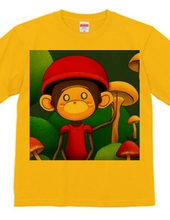 Cute monkey mushroom T-shirt