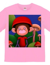 Cute monkey mushroom T-shirt