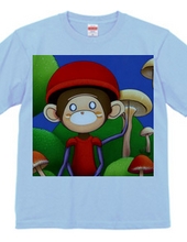 Cute monkey mushroom T-shirt