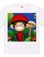 Cute monkey mushroom T-shirt