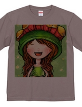 A T-shirt featuring a cute smile and an eye-catching "m