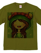 A T-shirt featuring a cute smile and an eye-catching "m