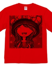 A T-shirt featuring a cute smile and an eye-catching "m