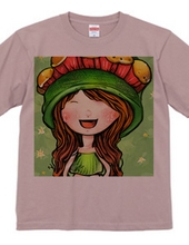 A T-shirt featuring a cute smile and an eye-catching "m