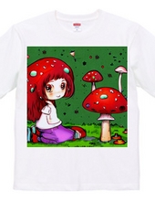 Red-haired girl and mushrooms co-star T-shirt