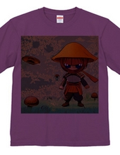 Ninja mushroom t-shirt with yellow "mushroom hat"