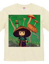 きのこの中の「侍きのこ」Tシャツ