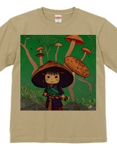 きのこの中の「侍きのこ」Tシャツ