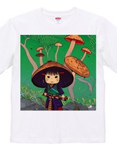 "Samurai mushroom" T-shirt in mushrooms