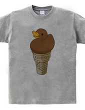 Duck ice cream in chocolate