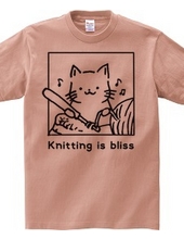 Knitting is bliss (crochet)line drawing.ver