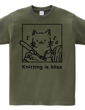 Knitting is bliss (crochet)line drawing.ver