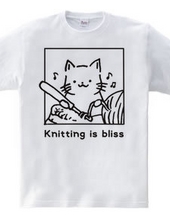 Knitting is bliss (crochet)line drawing.ver